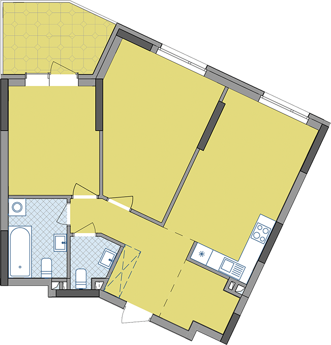 2-кімнатна