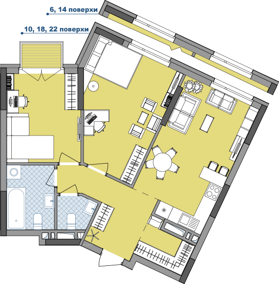 2-кімнатна