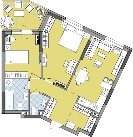 2-кімнатна