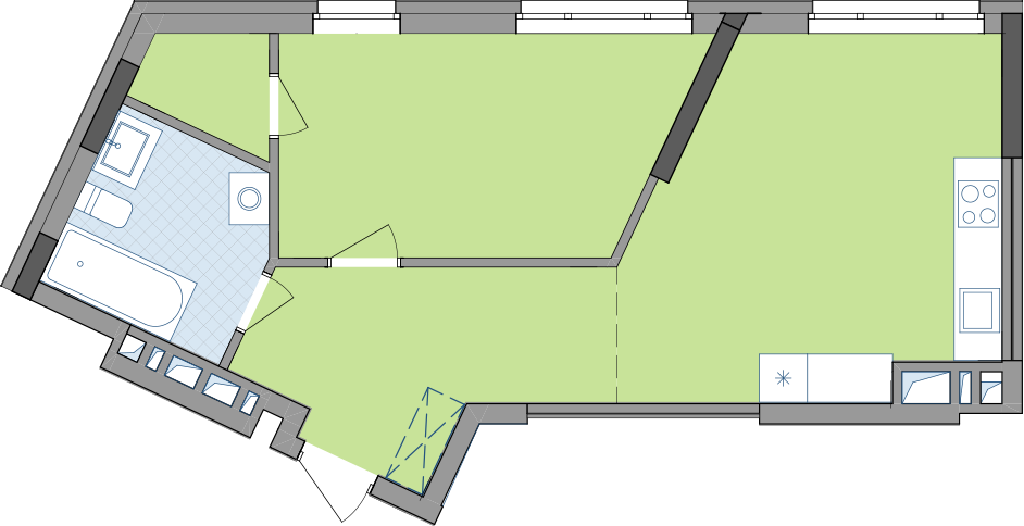 1-кімнатна