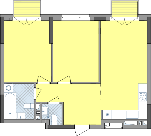 2-кімнатна